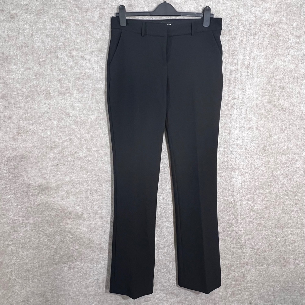 Express Editor Boot Mid Rise Women 8 Black Trousers Career Workwear Minimalist
